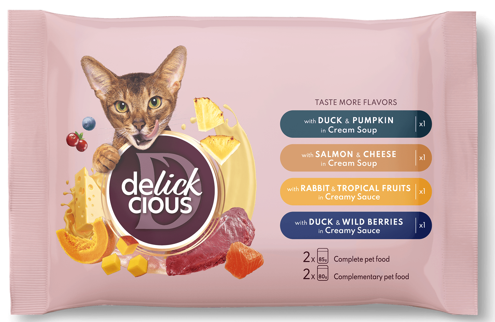 Zestaw obiadowo-deserowy dla kotów